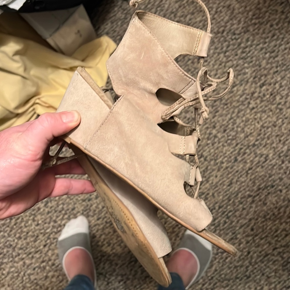 Dolce Vida suede lace up wedge